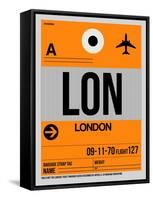 LON London Luggage Tag 1-NaxArt-Framed Stretched Canvas