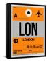 LON London Luggage Tag 1-NaxArt-Framed Stretched Canvas