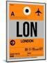 LON London Luggage Tag 1-NaxArt-Mounted Art Print