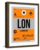 LON London Luggage Tag 1-NaxArt-Framed Art Print