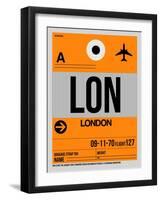 LON London Luggage Tag 1-NaxArt-Framed Art Print