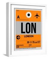 LON London Luggage Tag 1-NaxArt-Framed Art Print