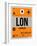 LON London Luggage Tag 1-NaxArt-Framed Art Print