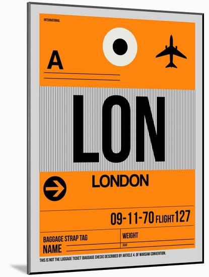 LON London Luggage Tag 1-NaxArt-Mounted Art Print