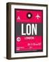 LON London Luggage Tag 2-NaxArt-Framed Art Print