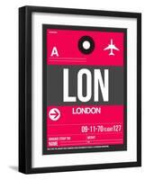 LON London Luggage Tag 2-NaxArt-Framed Art Print