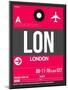 LON London Luggage Tag 2-NaxArt-Mounted Art Print