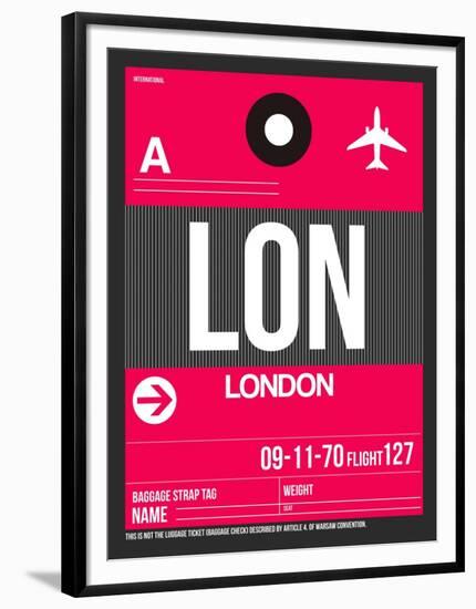 LON London Luggage Tag 2-NaxArt-Framed Art Print