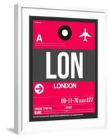 LON London Luggage Tag 2-NaxArt-Framed Art Print