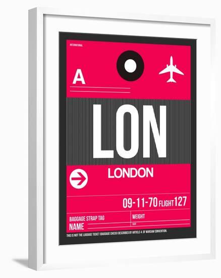 LON London Luggage Tag 2-NaxArt-Framed Art Print