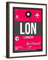 LON London Luggage Tag 2-NaxArt-Framed Art Print