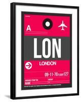 LON London Luggage Tag 2-NaxArt-Framed Art Print