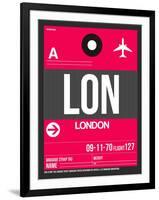 LON London Luggage Tag 2-NaxArt-Framed Art Print