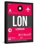 LON London Luggage Tag 2-NaxArt-Framed Stretched Canvas