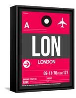 LON London Luggage Tag 2-NaxArt-Framed Stretched Canvas