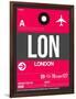 LON London Luggage Tag 2-NaxArt-Framed Art Print