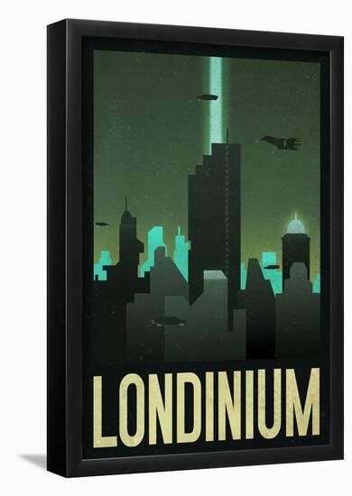 Londinium Retro Travel Poster-null-Framed Poster