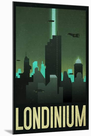 Londinium Retro Travel-null-Mounted Art Print