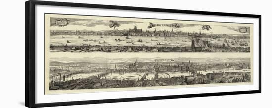 London 1616, London 1890-null-Framed Premium Giclee Print