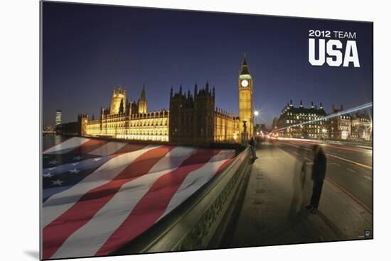 London 2012 Olympics - Team USA - Flag-null-Mounted Poster