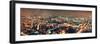 London Aerial View Panorama at Night with Urban Architectures and Bridges.-Songquan Deng-Framed Photographic Print