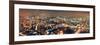 London Aerial View Panorama at Night with Urban Architectures and Bridges.-Songquan Deng-Framed Photographic Print