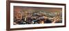 London Aerial View Panorama at Night with Urban Architectures and Bridges.-Songquan Deng-Framed Photographic Print
