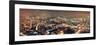 London Aerial View Panorama at Night with Urban Architectures and Bridges.-Songquan Deng-Framed Photographic Print