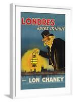 London after Midnight "Londres Apres Monuit"-null-Framed Art Print