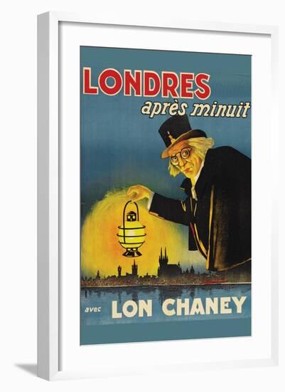 London after Midnight "Londres Apres Monuit"-null-Framed Art Print