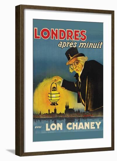 London after Midnight "Londres Apres Monuit"-null-Framed Art Print