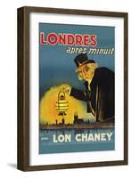 London after Midnight "Londres Apres Monuit"-null-Framed Art Print