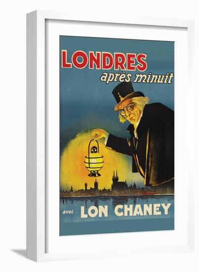 London after Midnight "Londres Apres Monuit"-null-Framed Art Print