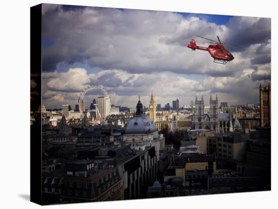 London Air Ambulance over Westminster, London, England, United Kingdom, Europe-Purcell-Holmes-Stretched Canvas