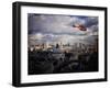 London Air Ambulance over Westminster, London, England, United Kingdom, Europe-Purcell-Holmes-Framed Photographic Print