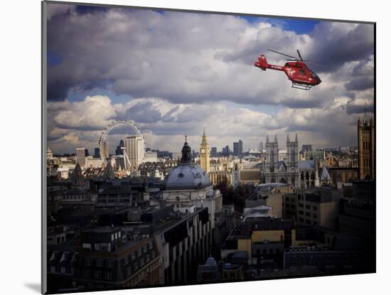 London Air Ambulance over Westminster, London, England, United Kingdom, Europe-Purcell-Holmes-Mounted Photographic Print