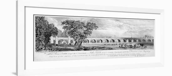 London and Greenwich Viaduct, Bermondsey, London, 1835-Chapman & Co-Framed Giclee Print