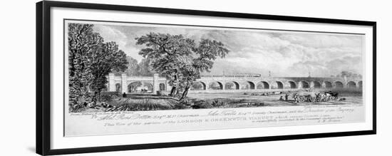 London and Greenwich Viaduct, Bermondsey, London, 1835-Chapman & Co-Framed Giclee Print