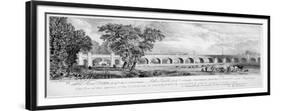 London and Greenwich Viaduct, Bermondsey, London, 1835-Chapman & Co-Framed Giclee Print