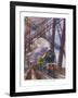 London and North Eastern Railway Train Crosses the Forth Bridge Near Edinburgh Scotland-R^m^ Clark-Framed Giclee Print