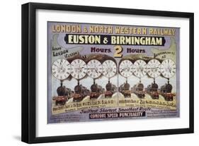 London and North Western Railway, Euston and Birmingham-null-Framed Giclee Print