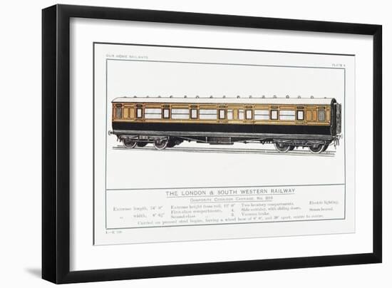 London and South Western Railway Corridor Carriage-W.j. Stokoe-Framed Art Print