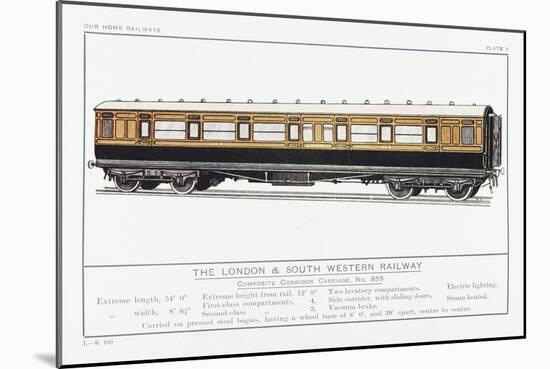 London and South Western Railway Corridor Carriage-W.j. Stokoe-Mounted Art Print