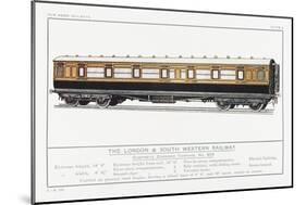 London and South Western Railway Corridor Carriage-W.j. Stokoe-Mounted Art Print