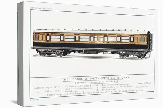 London and South Western Railway Corridor Carriage-W.j. Stokoe-Stretched Canvas