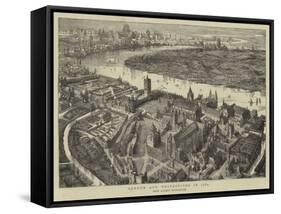 London and Westminster in 1584-null-Framed Stretched Canvas