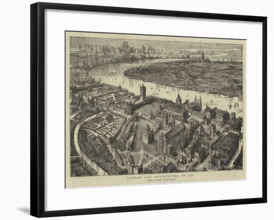 London and Westminster in 1584-null-Framed Giclee Print