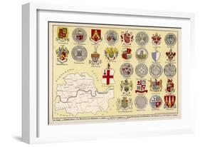 London Arms and Seals-Alfred Lambeth-Framed Art Print