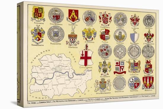 London Arms and Seals-Alfred Lambeth-Stretched Canvas