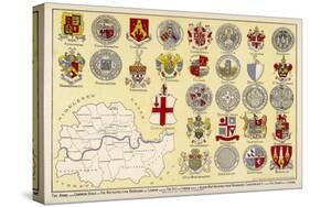 London Arms and Seals-Alfred Lambeth-Stretched Canvas